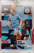 Kevin de Bruyne 2024-2025 Topps Blue & White Orange 15/25