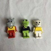 LEGO Fabuland – 3 figurki: krokodyl, mysz, hipopotam, vintage, kolekcja