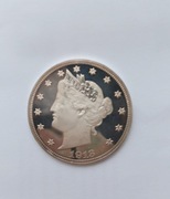 UNCJA SREBRA REPLIKA 5 CENTÓW LIBERTY HEAD Z 1913 ROKU