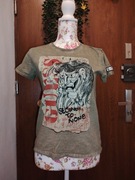 Bluzka t-shirt koszulka Guess unikat wyszywana Japonia 36 S 