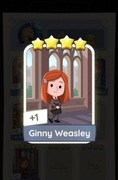 Monopoly GO Zestaw Set 13 Naklejka Karta 4* Ginny Weasley