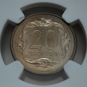 20 gr groszy 1990 NGC MS66