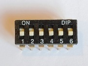 DIP switch 6 pozycyjny, niski, do druku
