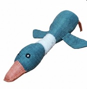 Zabawka Gęś dla Psa i Kota 33cm – Turkusowa | Z PISZCZAŁKĄ 