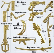 Roblox Rivals Złoty Keylisong AK47 Keyper Keyrambit Keyspray Keythe Keytana