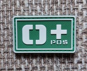 Grupa krwii O Rh + Naszywka fluorescencyjna 3D Morale Patch Rzep