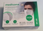 Maseczki przeciwpyłowe ochronne medisana nowe 10 sztuk +10 gratis