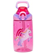bzyoo HappyPal butelka do picia dla dzieci różowa jednorożec 473 ml