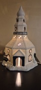 Kościół z porcelany lampka 