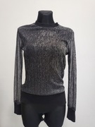 bodyflirt bluzka S srebrna nitka mgiełka