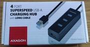 HUB USB Axagon HUE-S2BL 4-portowy USB 3.2 OKAZJA NOWY