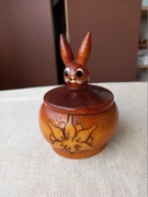 Szkatułka drewniana z PRL-U