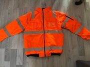 Kurtka robocza ODBLASKOWA zimowa ocieplana ostrzegawcza pomarańczowa - XL
