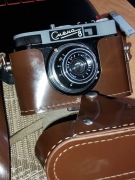 Rosyjski aparat analogowy CMENA LOMO + obiektyw + pokrowiec – stan idealny