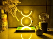 NEON BYK TAURUS ZNAKI ZODIAKU HOROSKOP lampa dekoracja