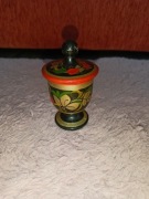 Mały pojemnik z drewna chochłoma vintage ROSJA 