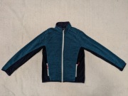 Niebieska melanż zasuwana polarowa bluza Quechua ok. 122 - 128