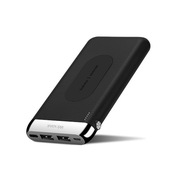 POWERBANK 10000mAh 2w1 ŁADOWARKA INDUKCYJNA QI NA PODRÓŻE CZARNY