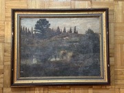 Stary obraz ręcznie malowany 