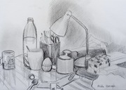 Szkic, na stole,  rysunek ołówkiem , A4, Aleksandra Skoczyk 