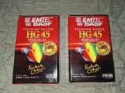Kasety do kamery VHS-C EMTEC BASF HG 45 Compact VHS Nowe (2 szt)