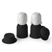 Pani Salt & Pan Pepper - zestaw do soli i pieprzu w kolorze czarnym