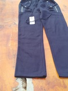 Nowe granatowe spodnie dresowe z prostą nogawką Must XL 42 