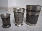 Kubki myśliwskie, cynowe