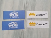 Naklejki Liftownia wyposażenie aut terenowych. Dla fanów off road, moto.