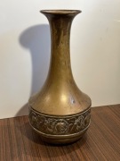 Duży mosiezny wazon z mosiądzu sygnowany 