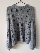 Szary sweter Laurella z dodatkiem wełny rozmiar S