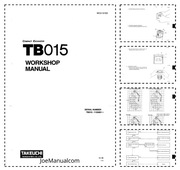 Takeuchi TB015 Excavator Service Manual Instrukcja serwisowa naprawcza