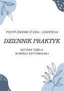 E-book - DZIENNIK PRAKTYK - logopedia - tabela w wersji edytowalnej