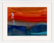 obraz akwarelowy "Taki wieczór" oprawa 53x43cm