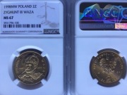 2 ZŁ1998 ZYGMUNT III WAZA NGC MS67 ! 2 MAX  PIĘKNA