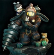 Figurka druk 3D żywica " Chibi Big Daddy and Little Sister - F811 "- 120 mm
