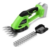 Nożyce do trawy i krzewów 2 w 1 z 2 ostrzami, zielone (bez baterii)
