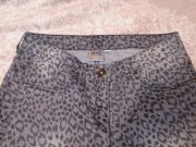 Siwe spodnie damskie w panterkę BLUE MOTION 40 L