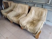Fotel skórzany 3 szt.