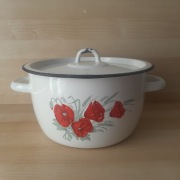 Garnek emaliowany sygnowany CCCP lata 70 