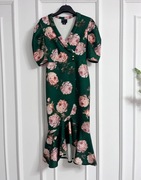 Sukienka piankowa w róże midi ASOS asymetryczna