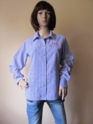 NORRONA SVALBARD damska koszula niebieska w kratkę podpinane rękawy _ M