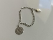 Bransoletka z monetą srebro vintage 