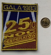 plakietka ZHP 25 Noc Desperatów Gala 1983