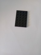 Klocek Lego płytka konstrukcyjna 4x6 czarny