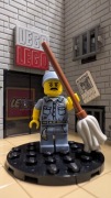 Minifigurka LEGO col15-9 col236 Janitor Woźny/Sprzątacz