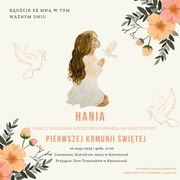 Zaproszenie Komunijne, Kartka Komunijna, Pamiątka, Pierwsza Komunia