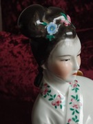 Piękna figurka porcelanowa gejszy Japonia gejsza vintage