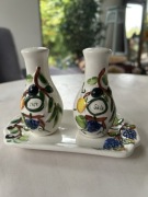 Solniczka i pieprzniczka ceramika Majolik Italy 