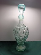 Karafka szkło ozdobne PRL kiść winogron kryształ 